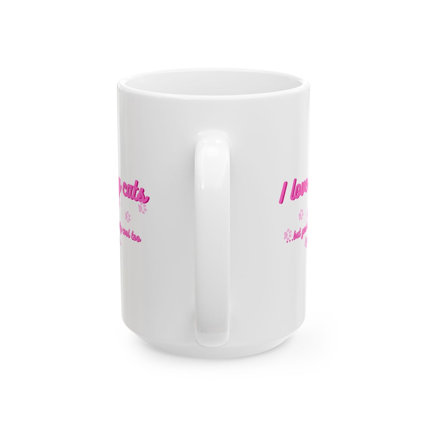 Cute Cat Lover Ceramic Mug, Gift for Cat Moms, Animal Lover Mug, Coffee Tea Cup, Pet Owner Present