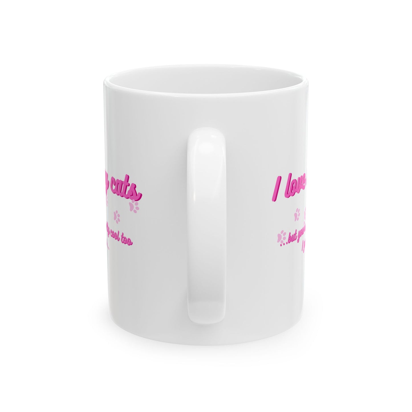 Cute Cat Lover Ceramic Mug, Gift for Cat Moms, Animal Lover Mug, Coffee Tea Cup, Pet Owner Present