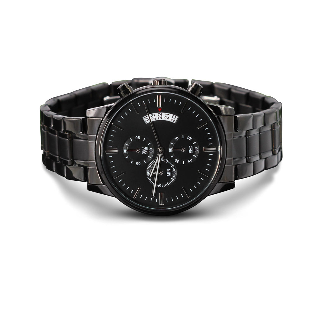 Personalized Chronograph Watch with Customizable engraving on case back