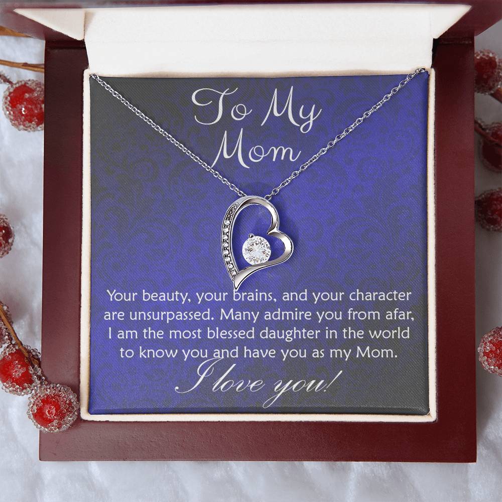 From Daughter to Mom... Forever Heart necklace