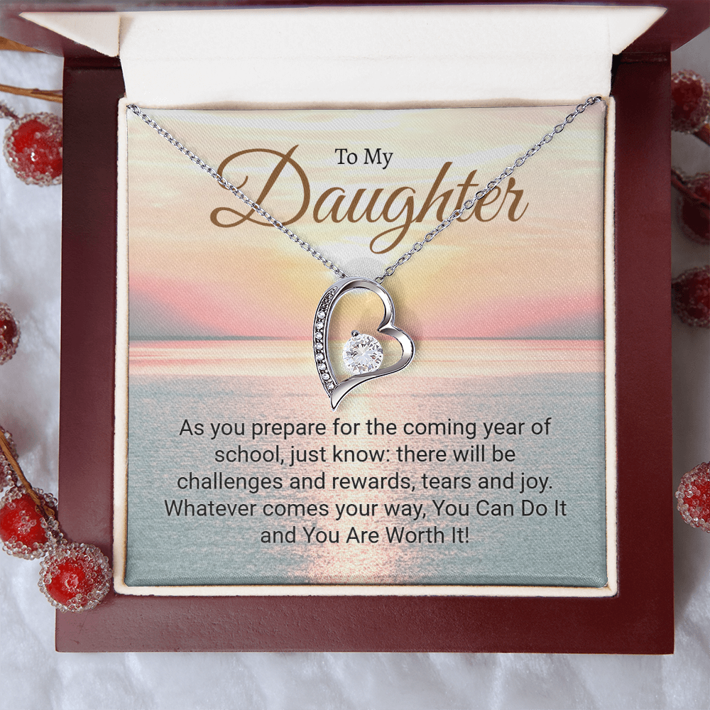 Inspirational Back to school necklace for Daughter
