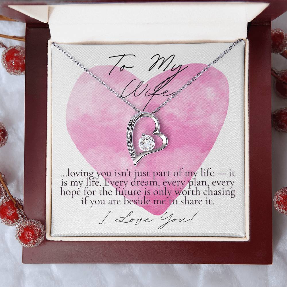 Romantic Gift for your wife: Watercolor Hearts Loving You is my life (Forever Love version)