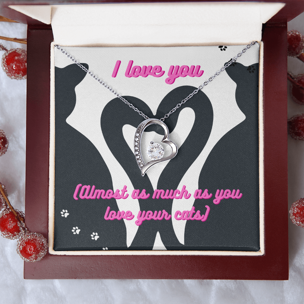 Cute Cat Lover Card | I Love My Cats Necklace for Pet Owners | Great Gift for Cat Lovers | Animal Lover Apparel