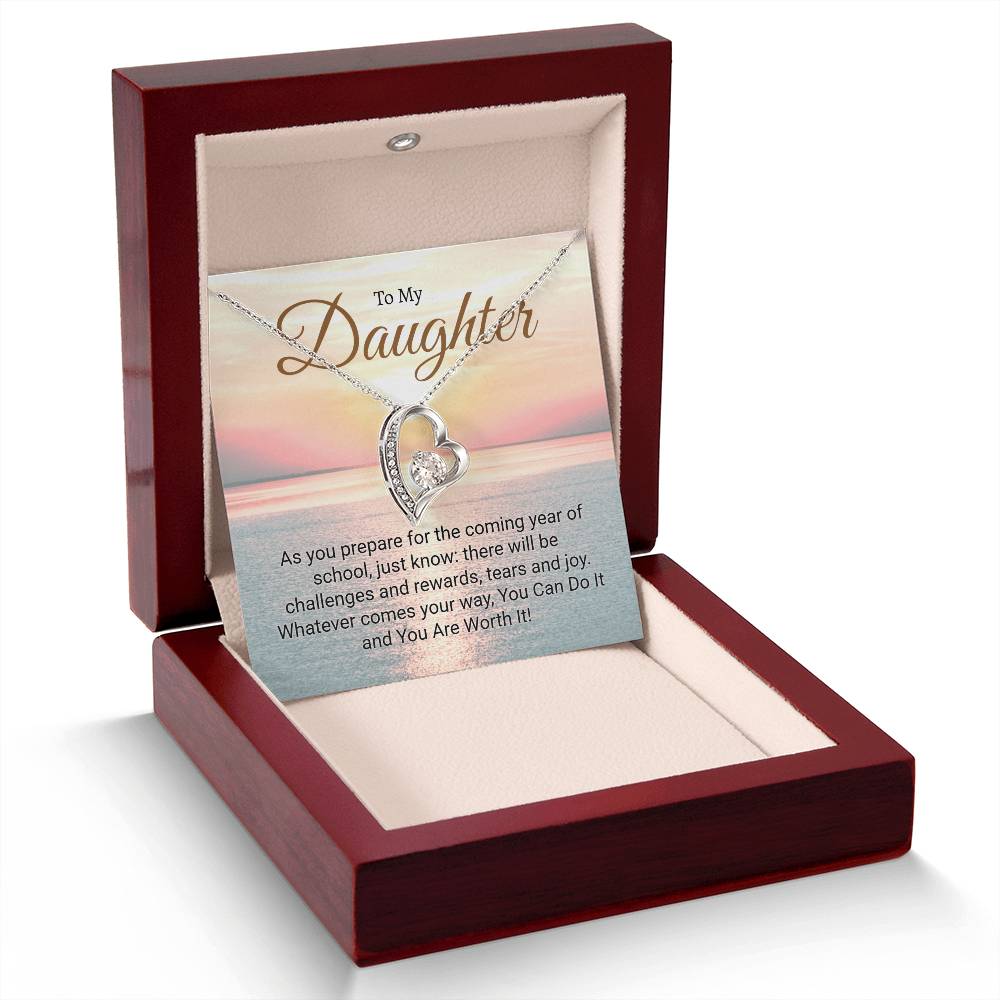 Inspirational Back to school necklace for Daughter