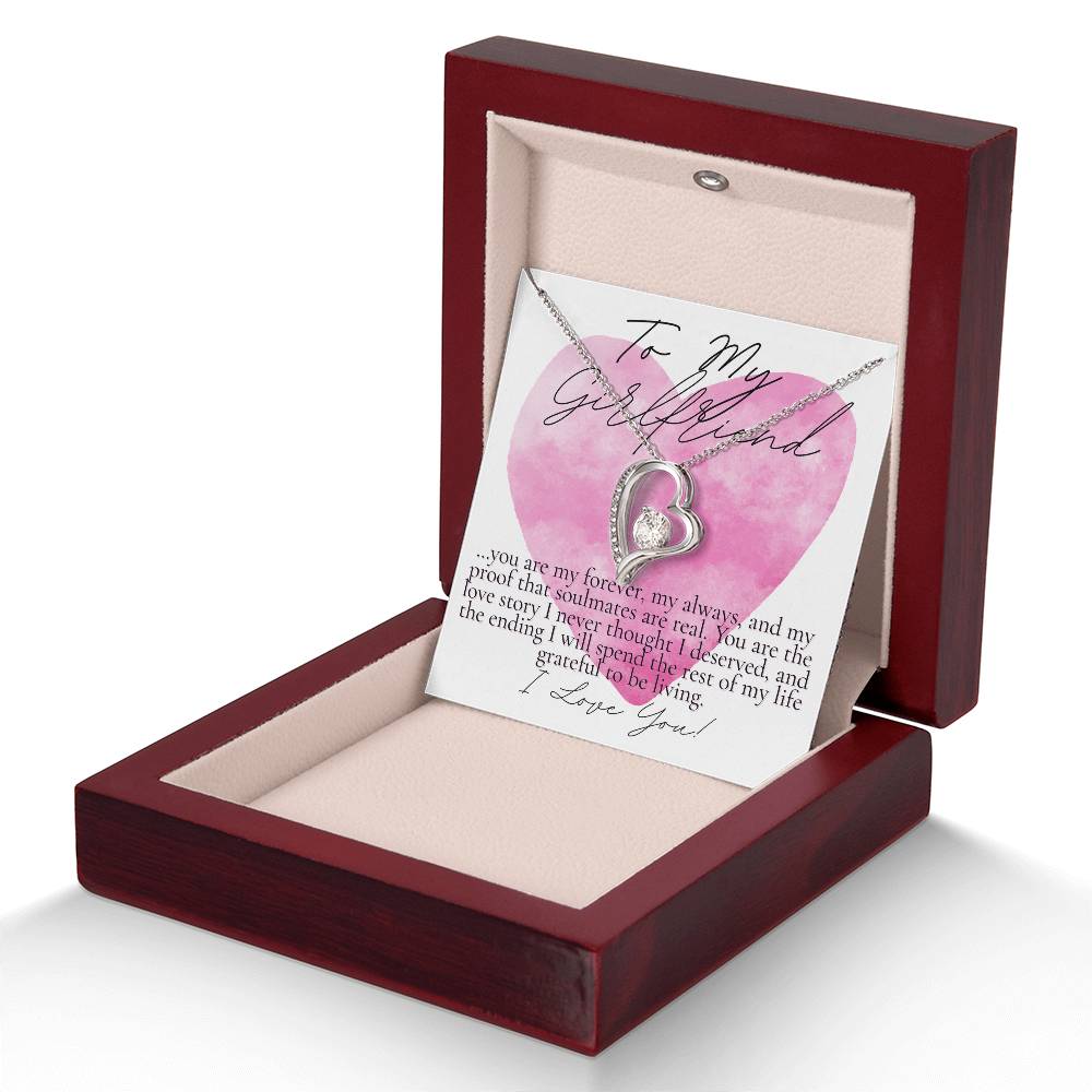 To My Girlfriend: you are my forever (watercolor heart design)
