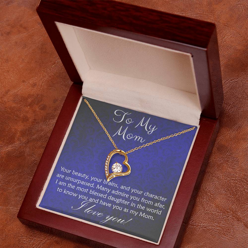 From Daughter to Mom... Forever Heart necklace