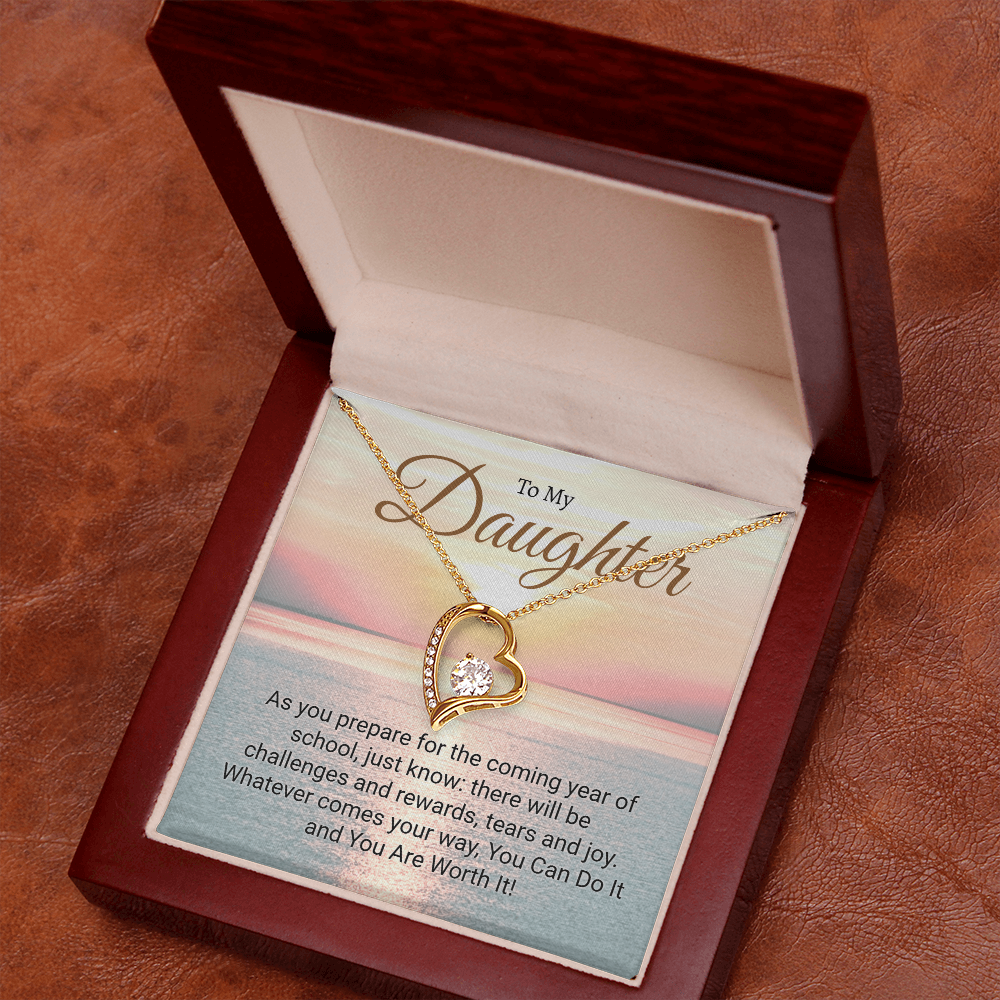 Inspirational Back to school necklace for Daughter