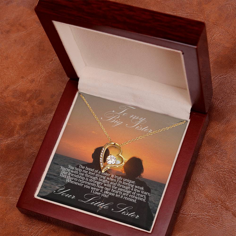 To Big sister forever love necklace