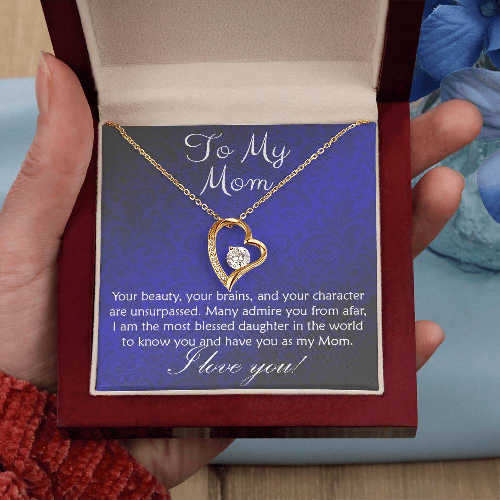 From Daughter to Mom... Forever Heart necklace