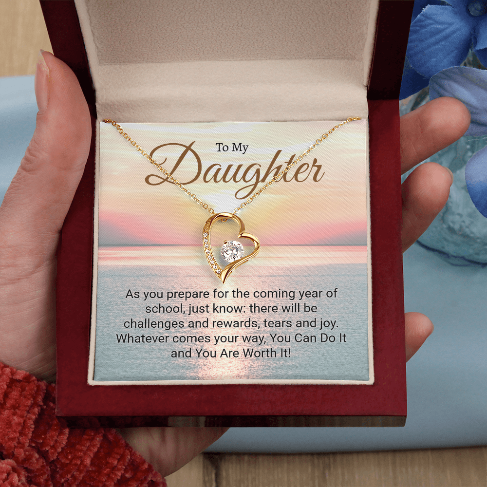 Inspirational Back to school necklace for Daughter