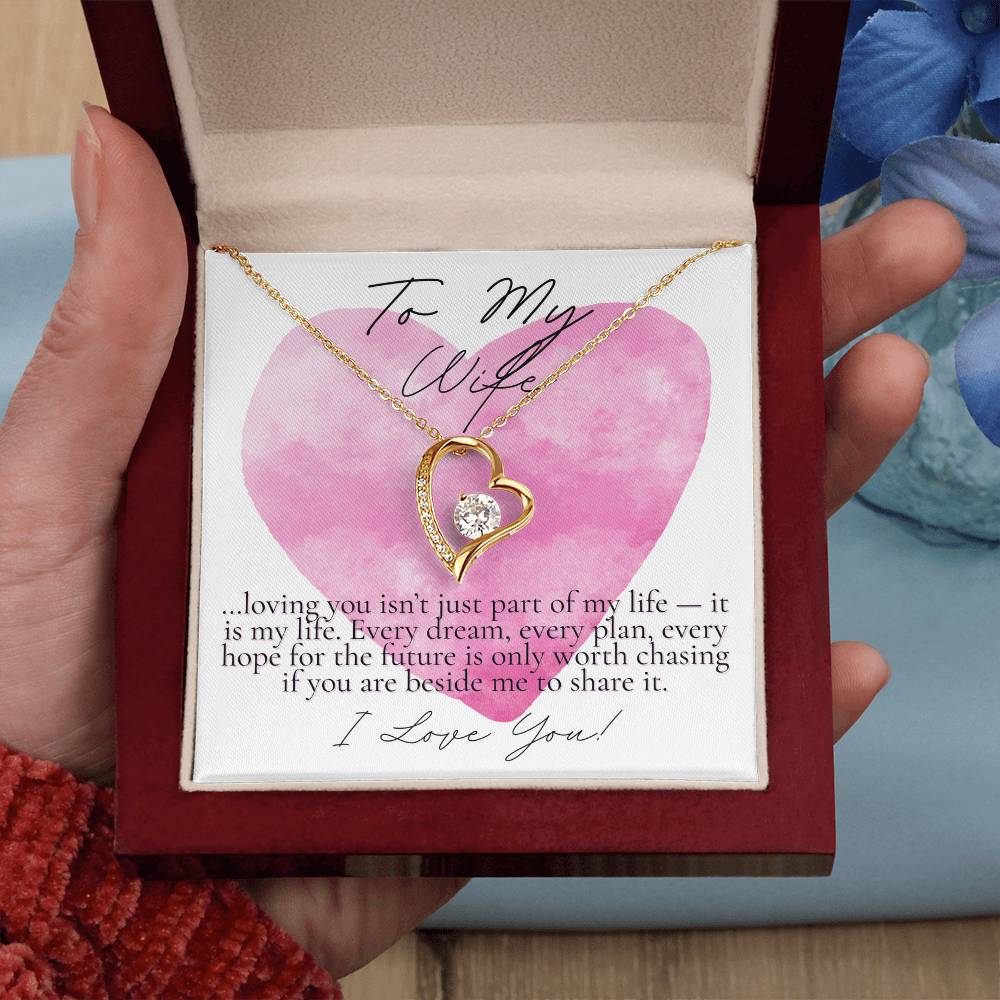 Romantic Gift for your wife: Watercolor Hearts Loving You is my life (Forever Love version)