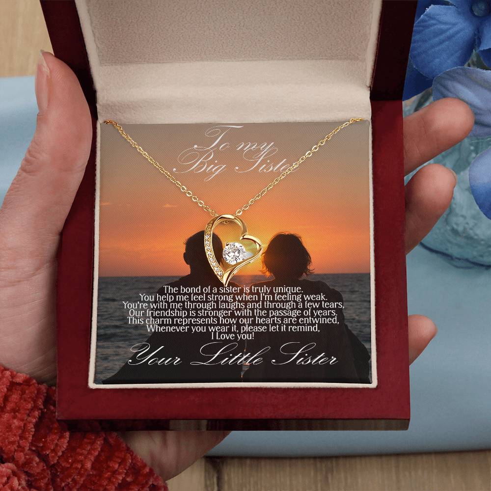 To Big sister forever love necklace