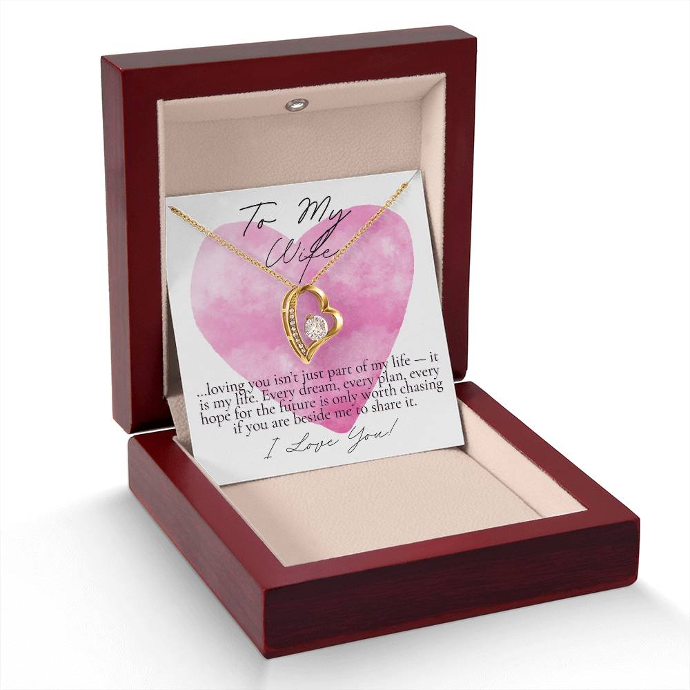 Romantic Gift for your wife: Watercolor Hearts Loving You is my life (Forever Love version)