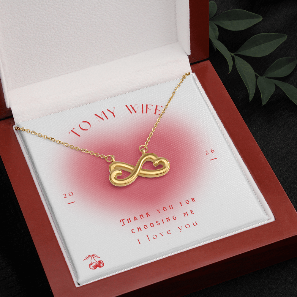 To my Wife Infinity Heart necklace