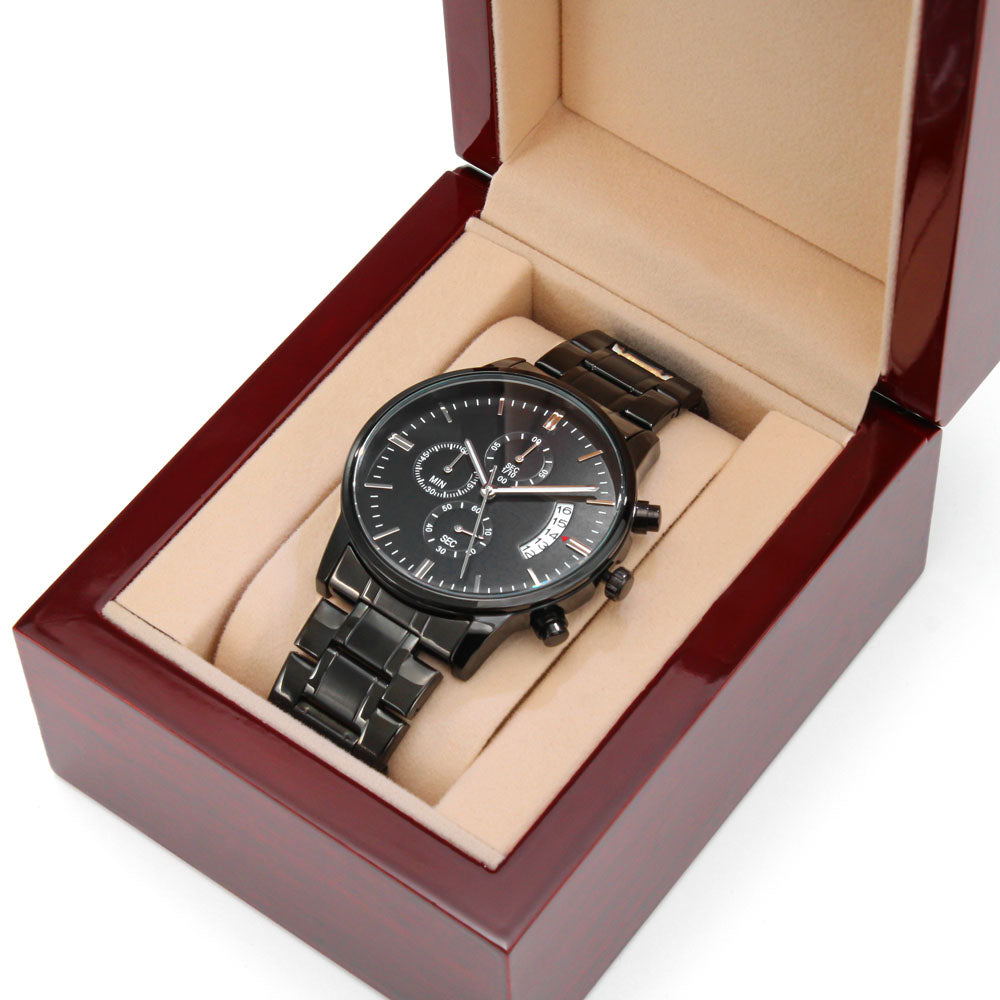 Personalized Chronograph Watch with Customizable engraving on case back