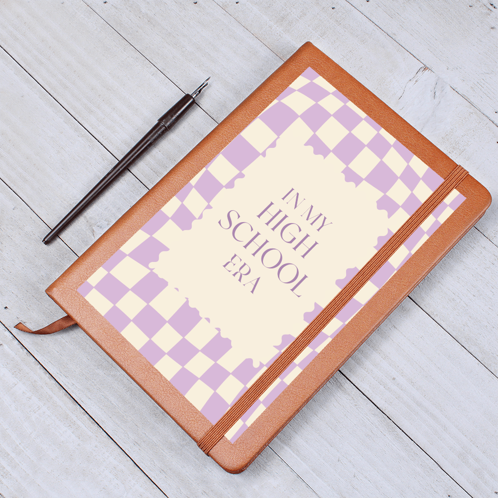 In my High School Era purple and cream retro Journal for Student or Teacher Back to School