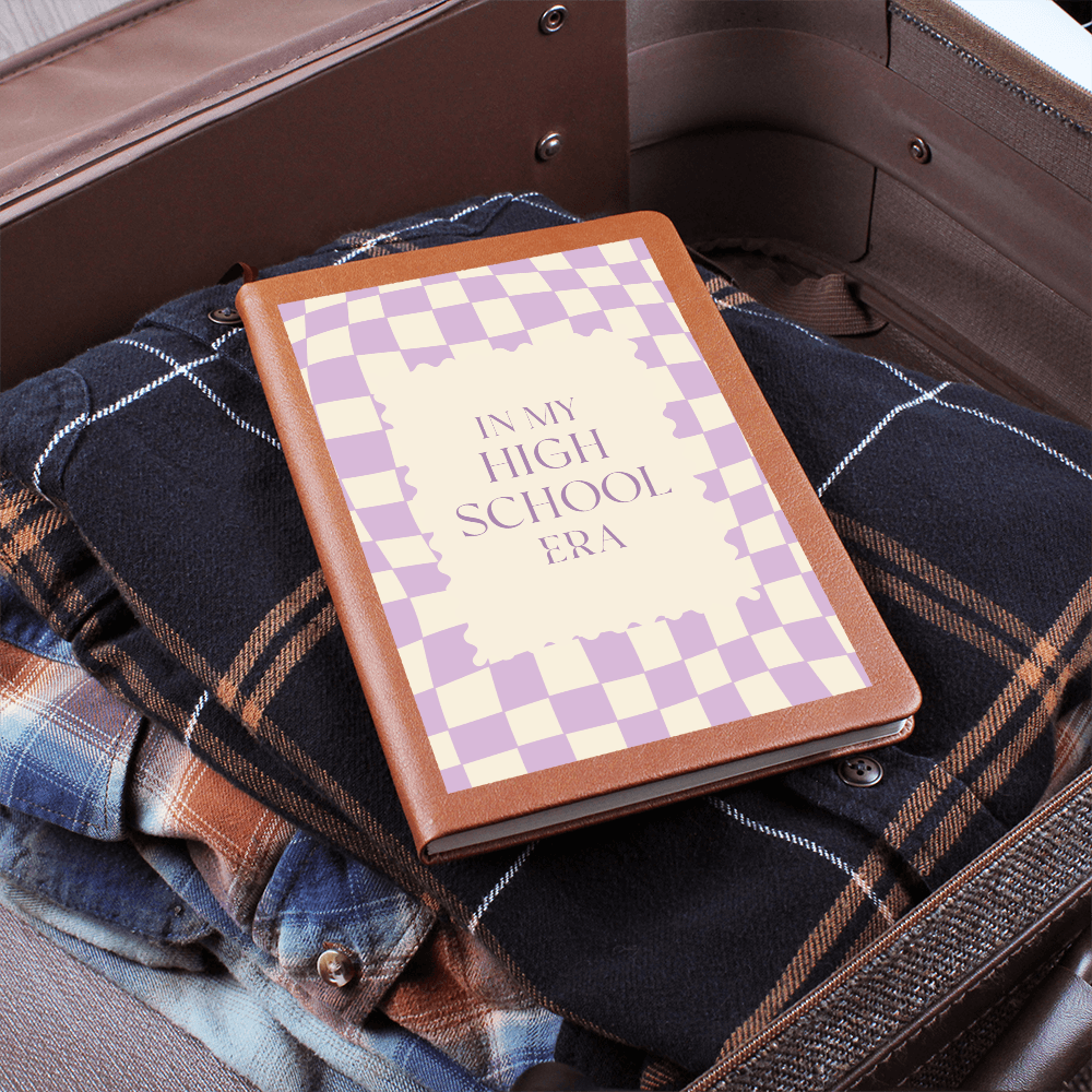 In my High School Era purple and cream retro Journal for Student or Teacher Back to School
