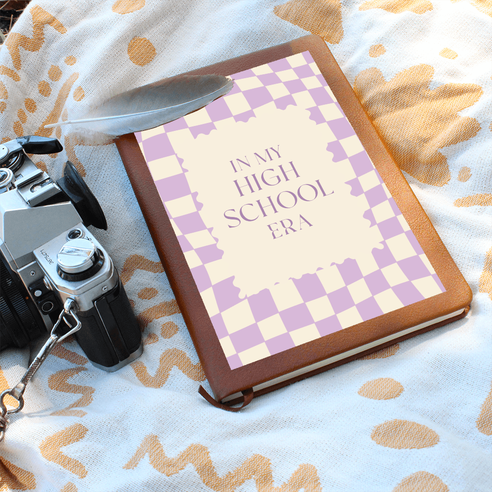In my High School Era purple and cream retro Journal for Student or Teacher Back to School