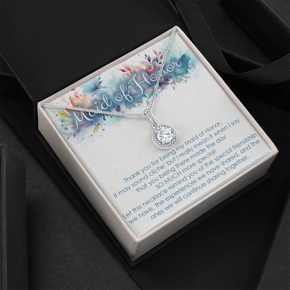 Maid of honor thank you gift for wedding in the past eternal hope necklace