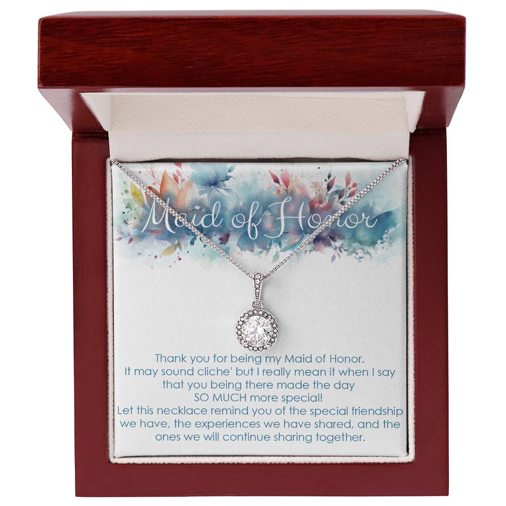 Maid of honor thank you gift for wedding in the past eternal hope necklace