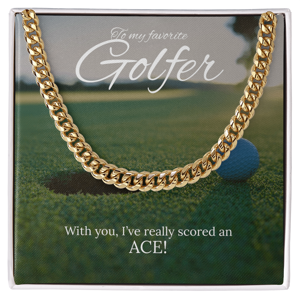 To my Favorite Golfer Cuban Link necklace
