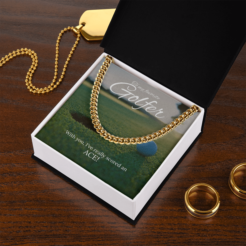 To my Favorite Golfer Cuban Link necklace