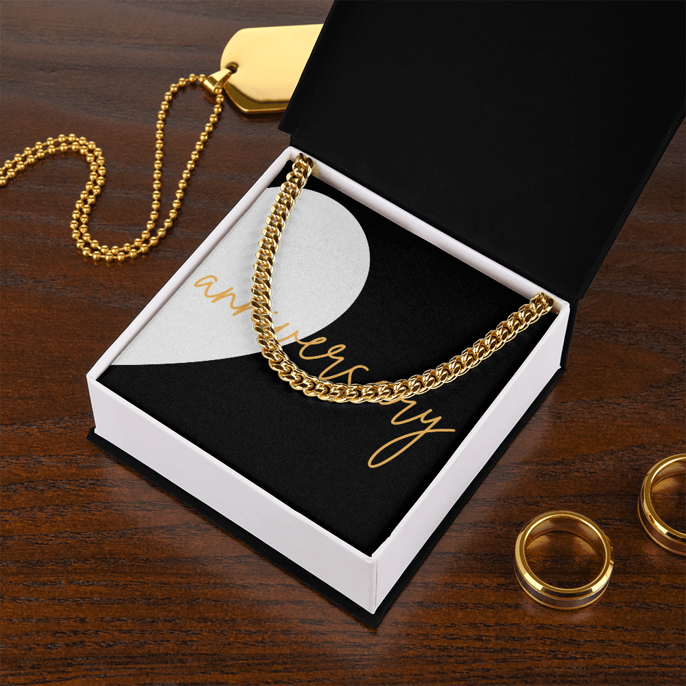 Second Half of matching set Anniversary Gift for couples Cuban Link chain