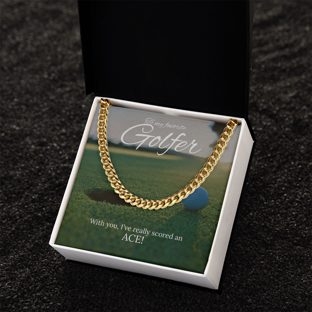 To my Favorite Golfer Cuban Link necklace