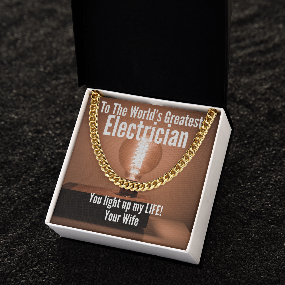 World's Greatest Electrician Cuban Link Necklace