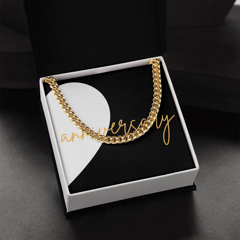 Second Half of matching set Anniversary Gift for couples Cuban Link chain