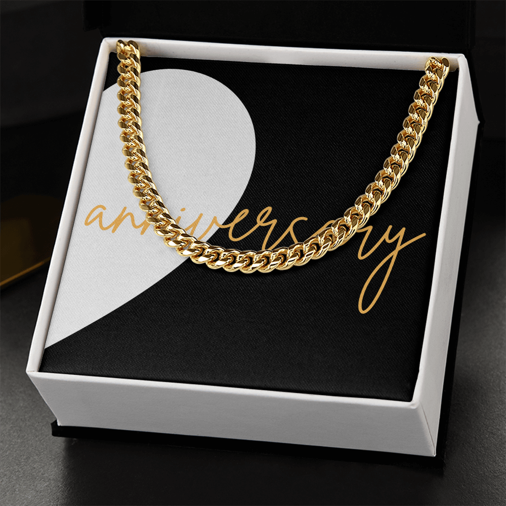 Second Half of matching set Anniversary Gift for couples Cuban Link chain