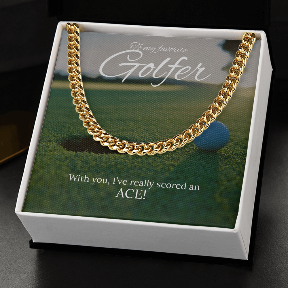 To my Favorite Golfer Cuban Link necklace