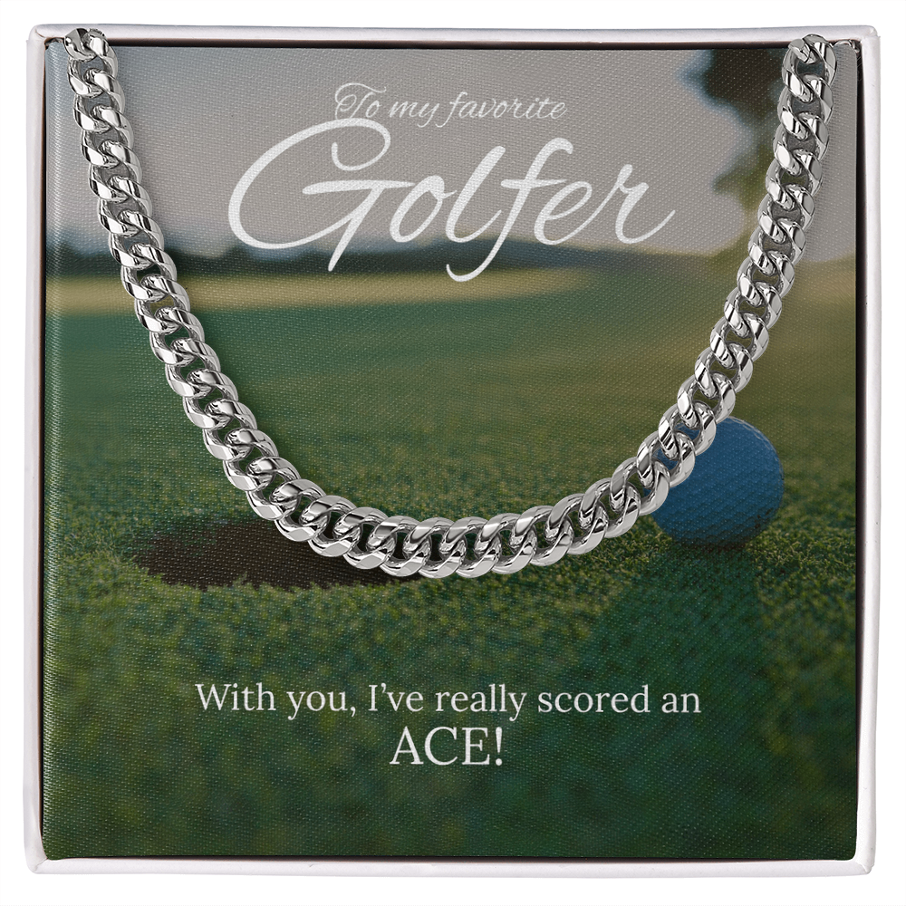 To my Favorite Golfer Cuban Link necklace