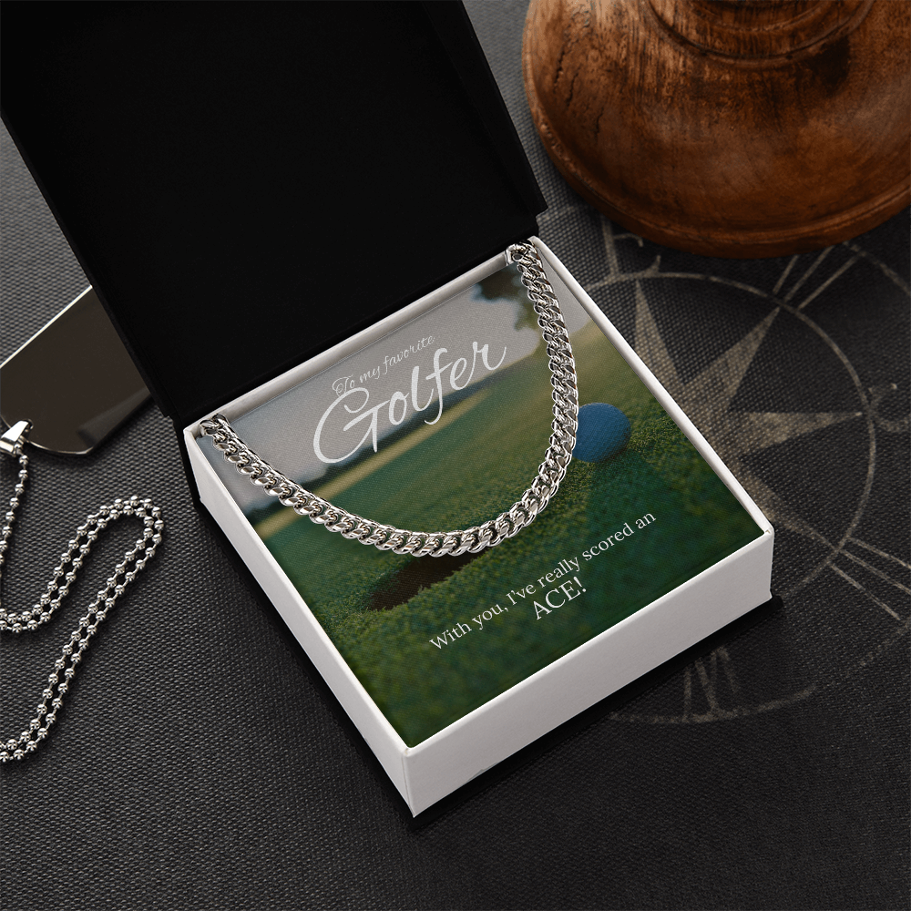To my Favorite Golfer Cuban Link necklace