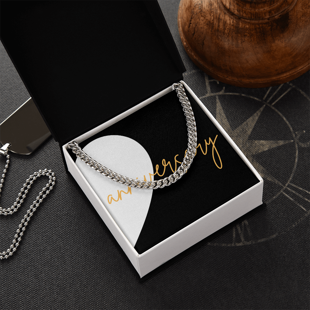 Second Half of matching set Anniversary Gift for couples Cuban Link chain