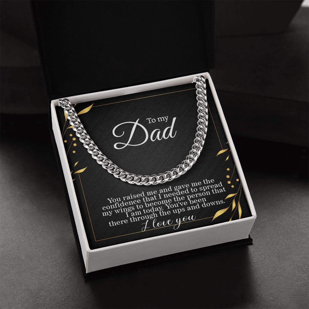 To Dad, Spreading my Wings Card Cubin Link gift for graduation day, moving out, or going to college