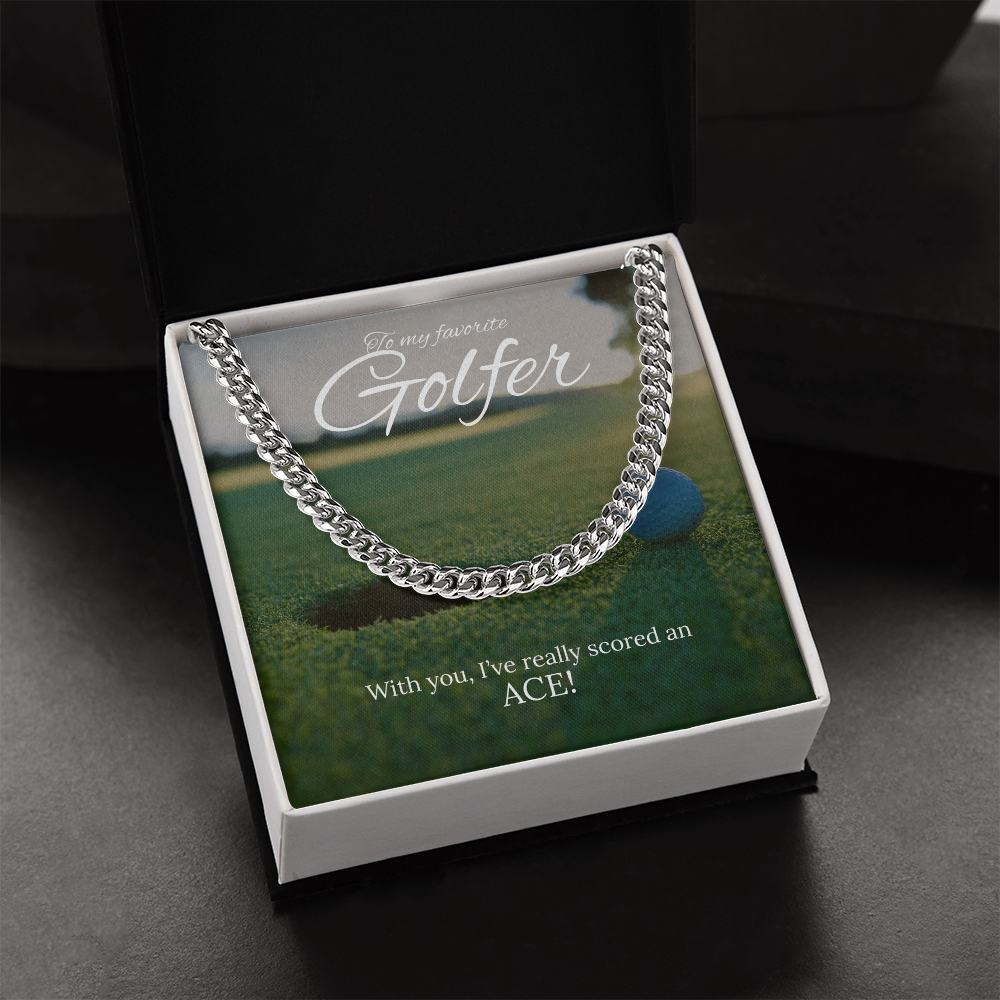 To my Favorite Golfer Cuban Link necklace