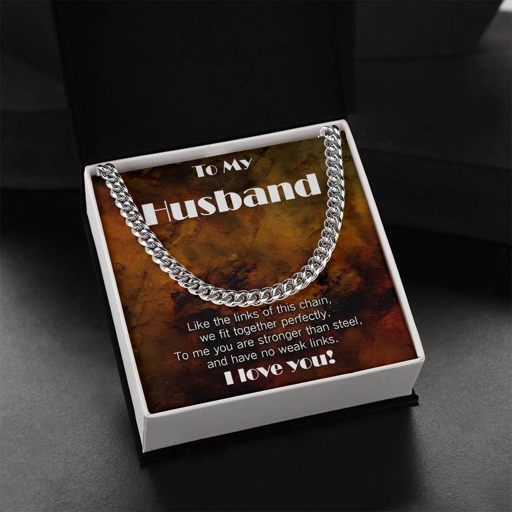 Cuban Link necklace for Husband: You have No Weak Links!