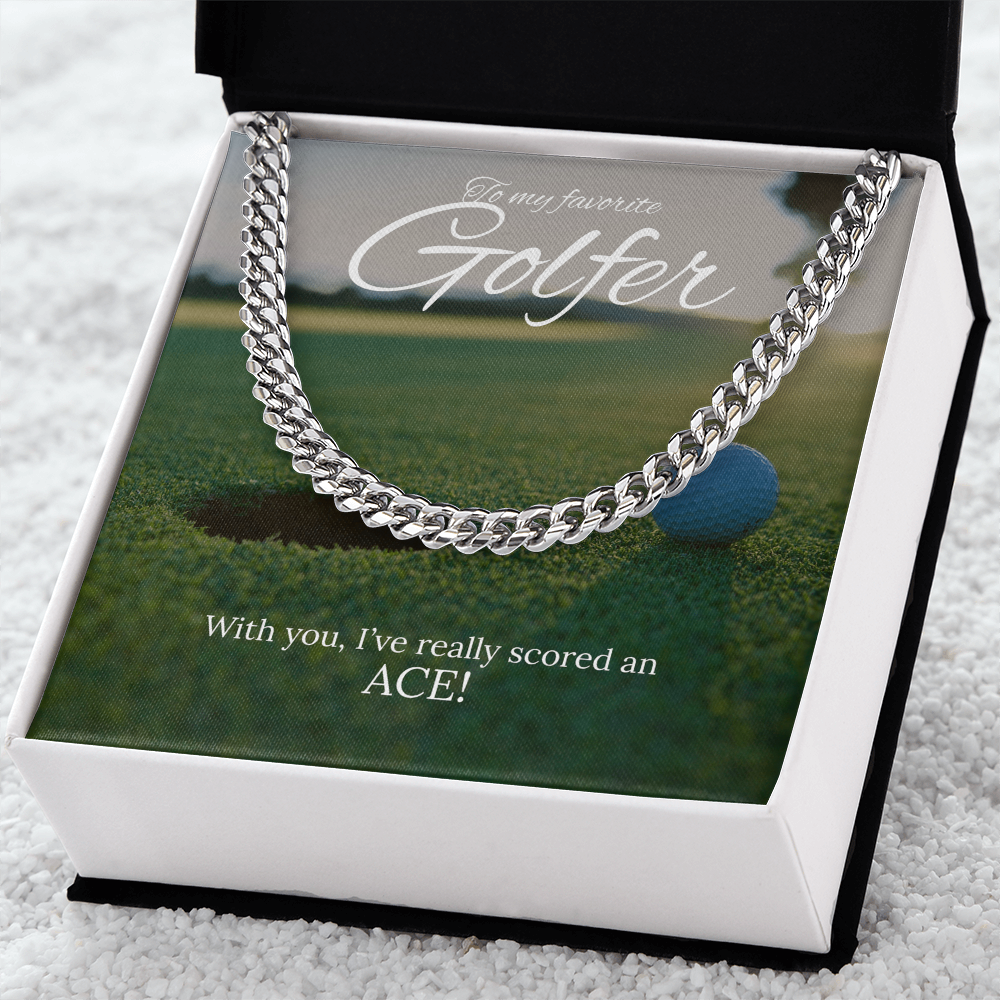 To my Favorite Golfer Cuban Link necklace