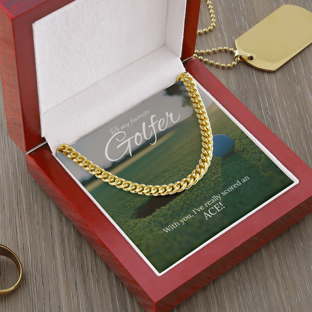 To my Favorite Golfer Cuban Link necklace