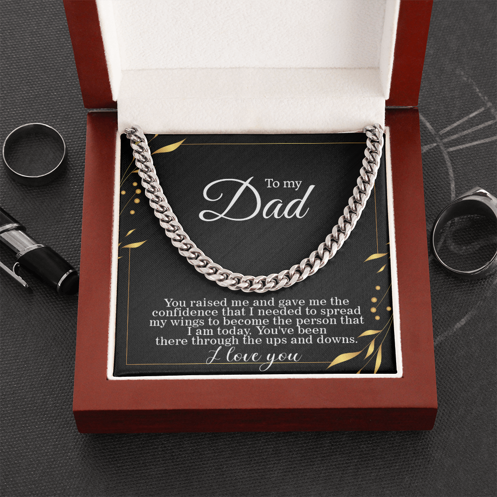 To Dad, Spreading my Wings Card Cubin Link gift for graduation day, moving out, or going to college