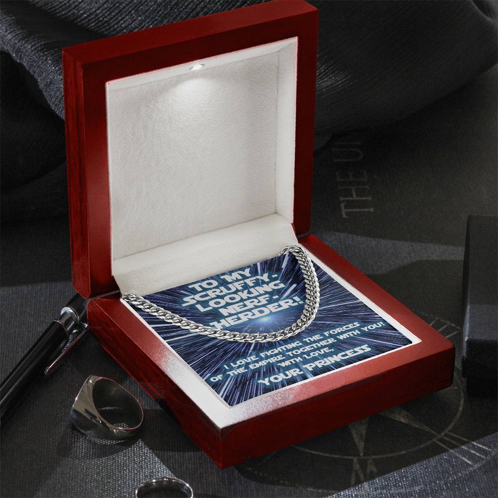 Star Wars inspired Gift for Scruffy-looking Nerf Herder! (Cuban Link Variation)