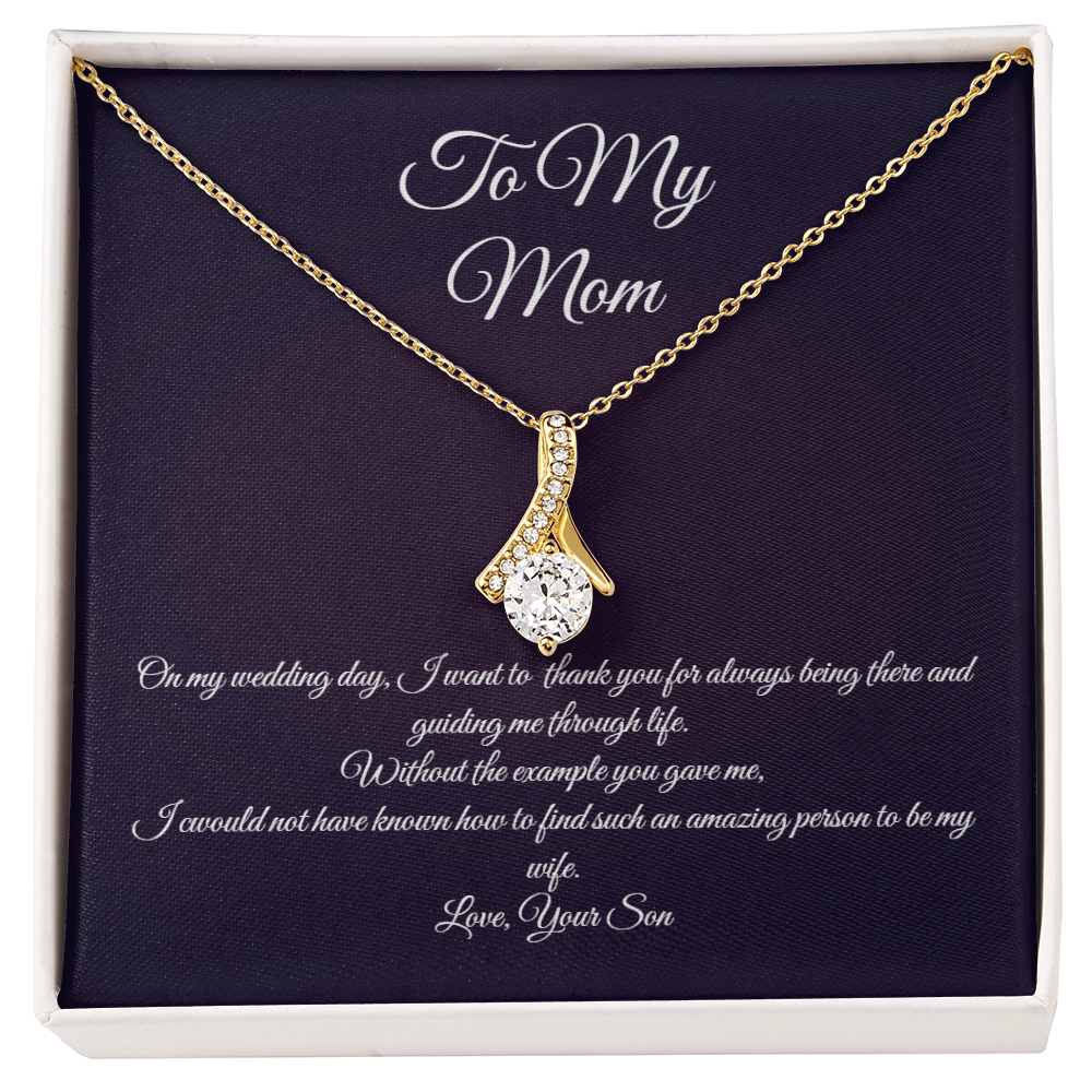 Wedding day necklace gift for Mom from son, Alluring beauty variation