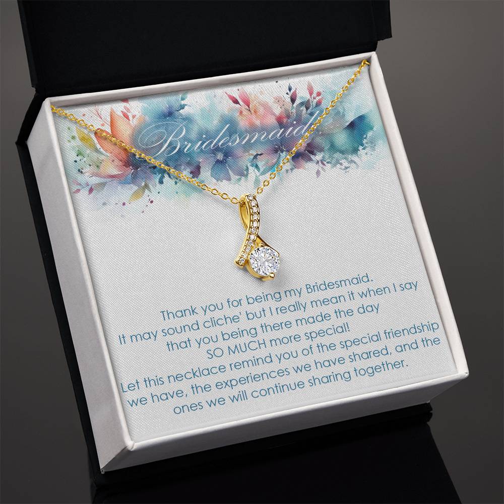 Thank you gift for Bridesmaid for wedding in the past. Alluring beauty necklace.