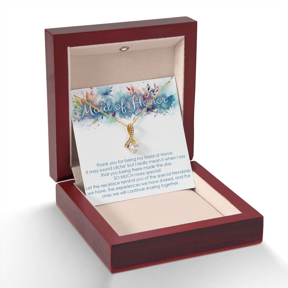 Maid of honor thank you gift for wedding in the PAST. Alluring beauty necklace