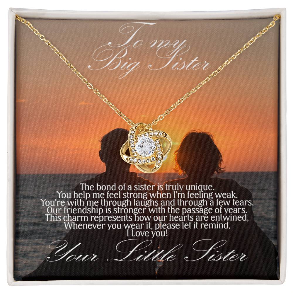 To Big Sister Love Knot necklace