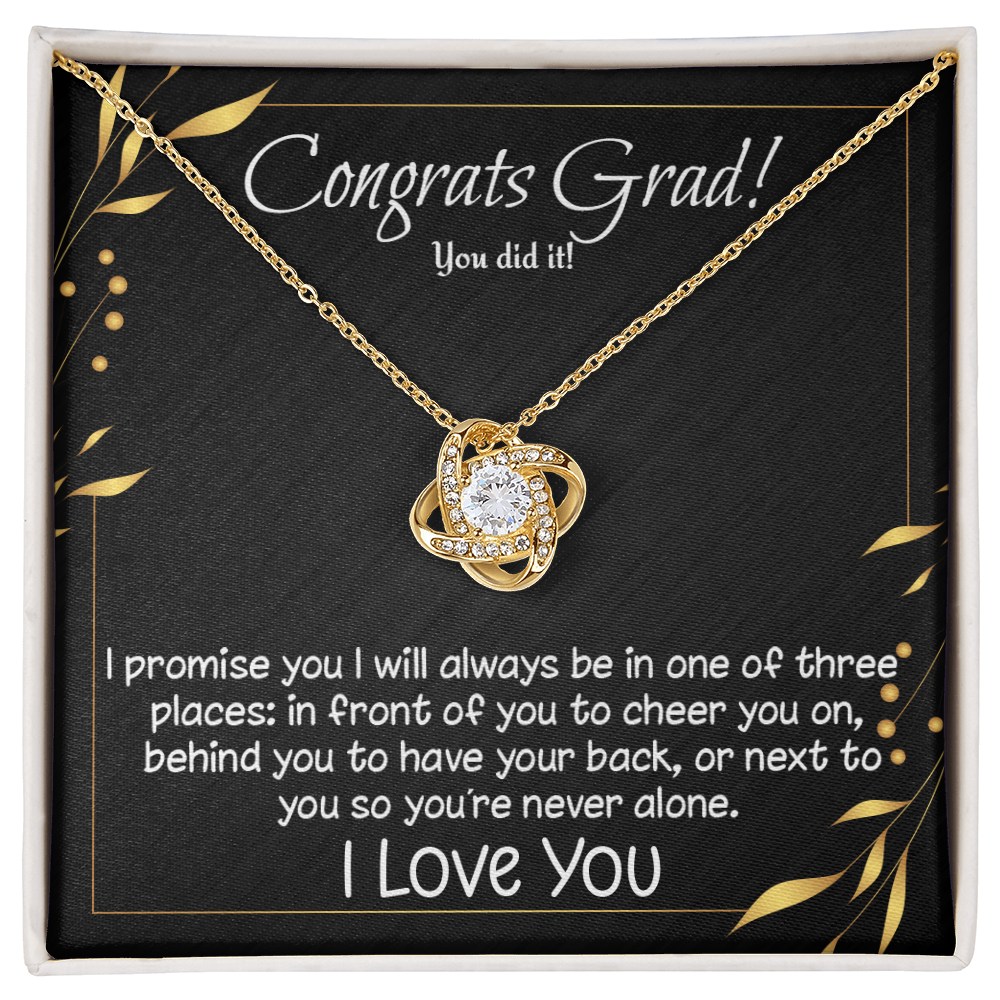 Congrats Grad! Love knot necklace for high school, college, etc. graduate
