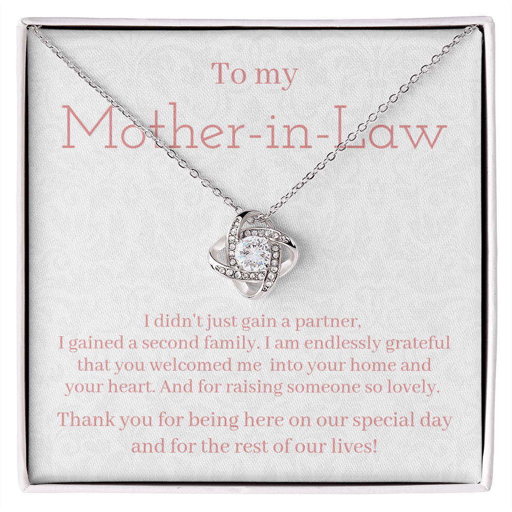 To my mother-in-law (gained a second family) Love Knot