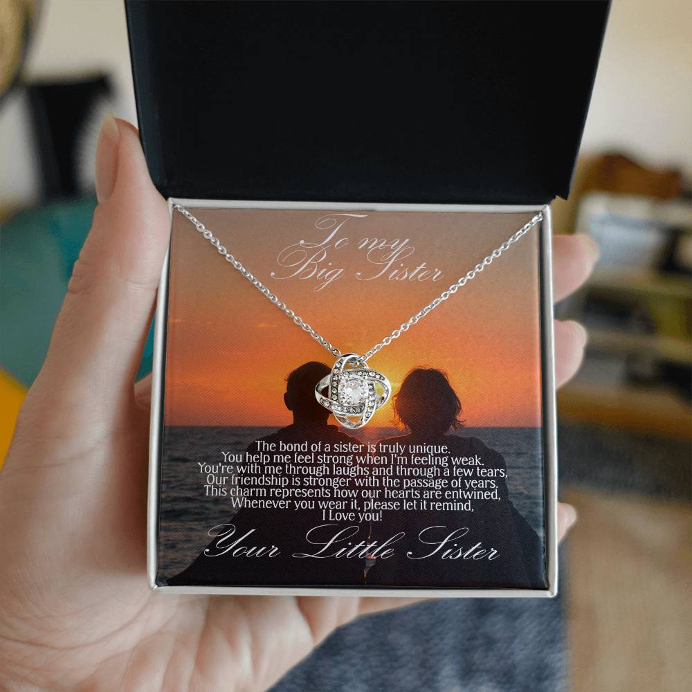To Big Sister Love Knot necklace