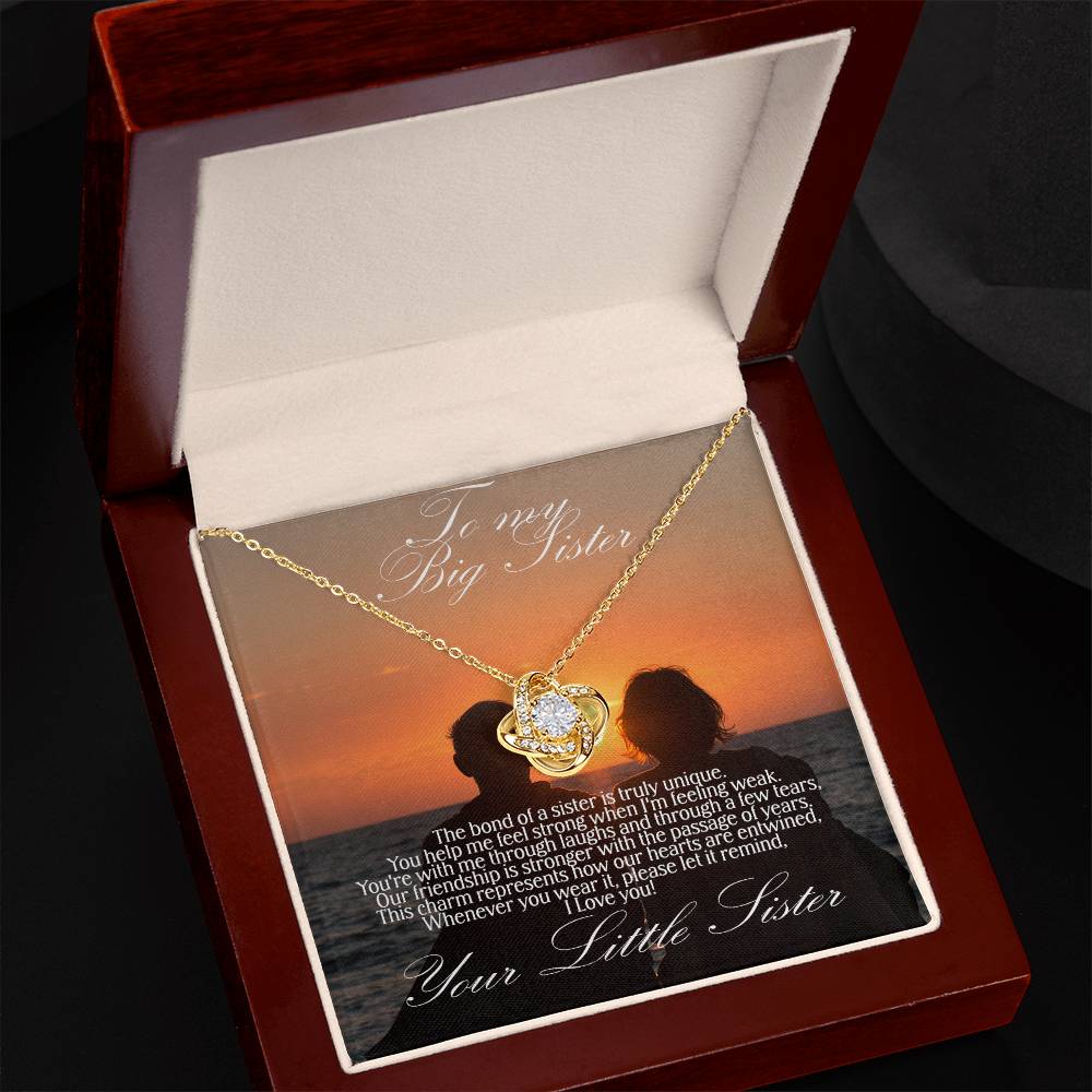 To Big Sister Love Knot necklace